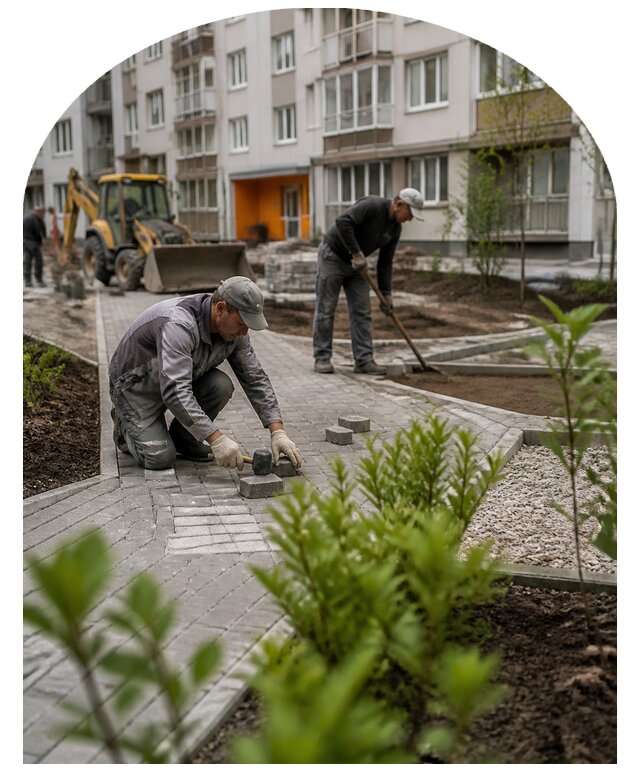 Благоустройство двора многоквартирного дома в Зеленокумске