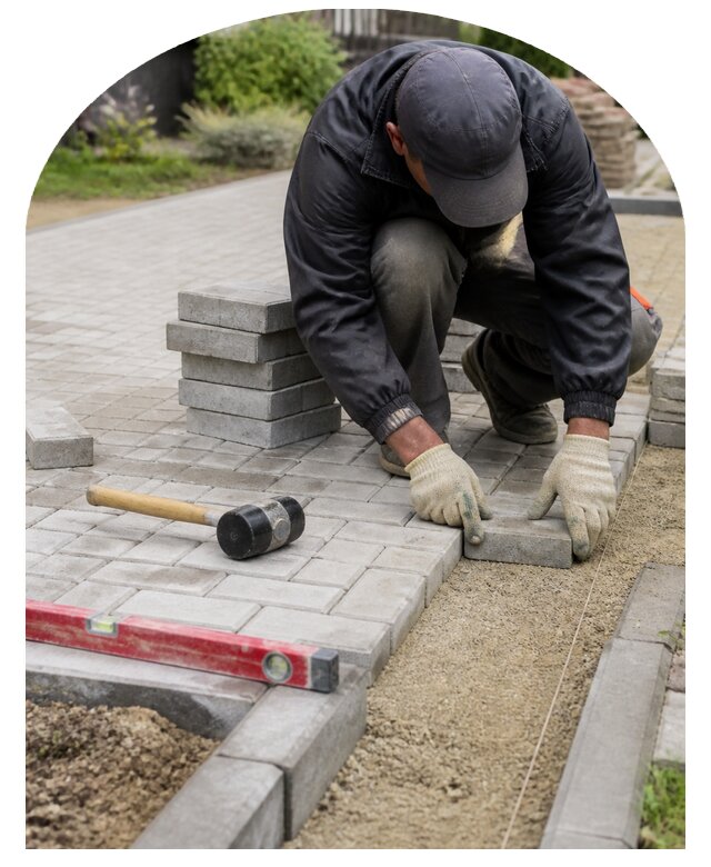 Укладка дорожек из тротуарной плитки под ключ в Зеленокумске